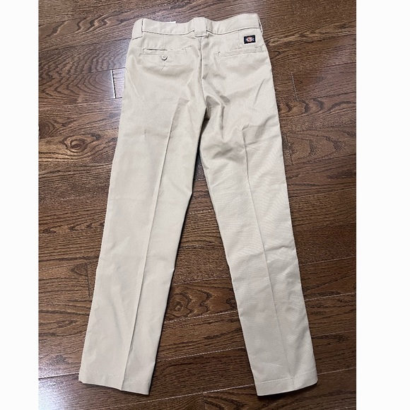 cream tan dickies khaki dress mid rise pants - Picture 2 of 2